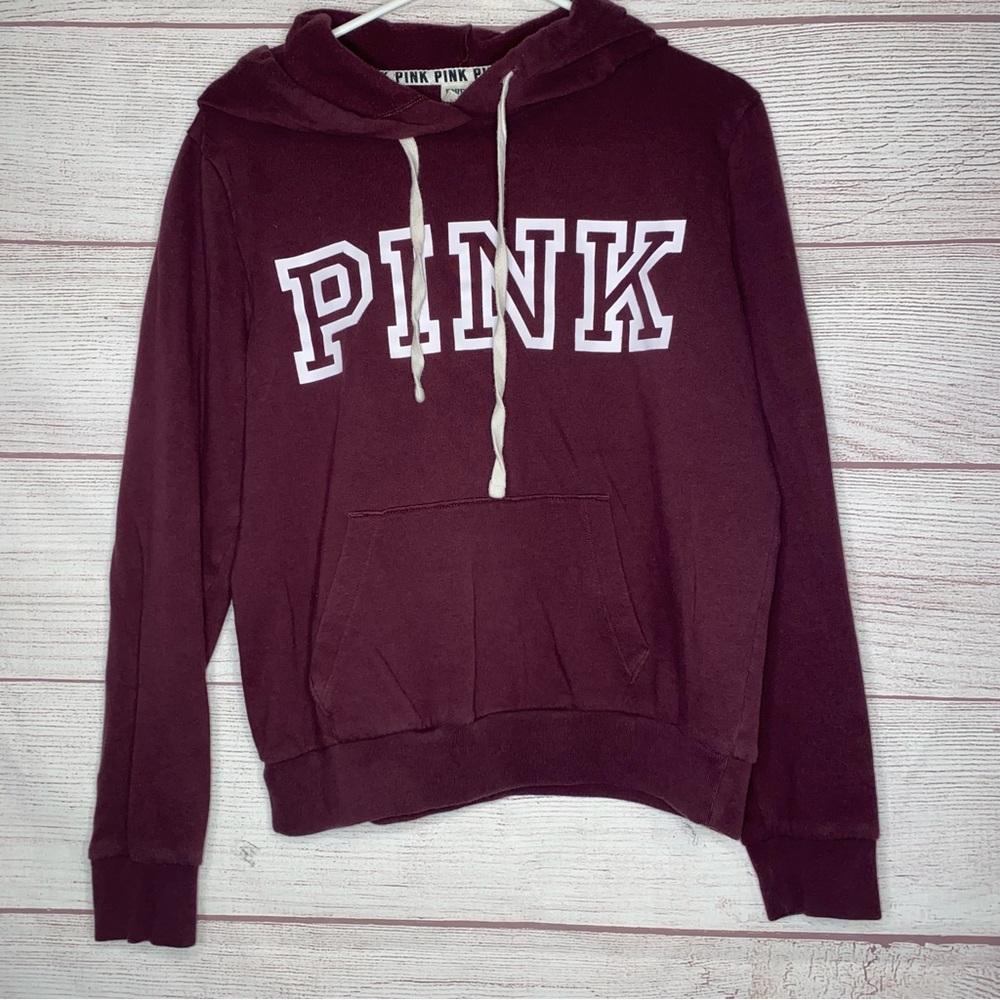Pink by Victoria’s Secret women’s maroon/purple hoodie